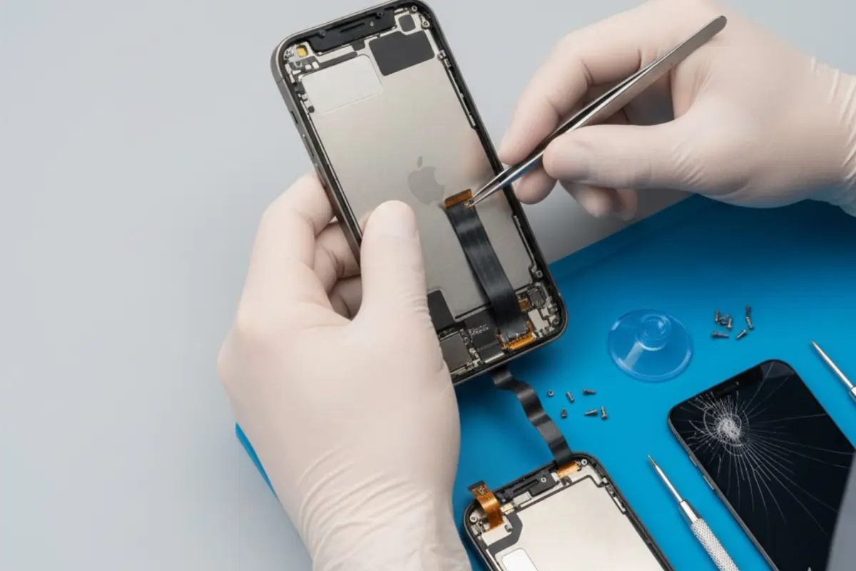 Se vad som faktiskt händer när en expert reparerar din iPhone, från diagnos till färdig enhet.